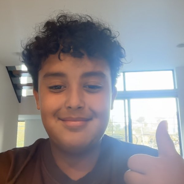 Salem giving a thumbs up
